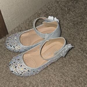 Silver Glitter Kids Shoes